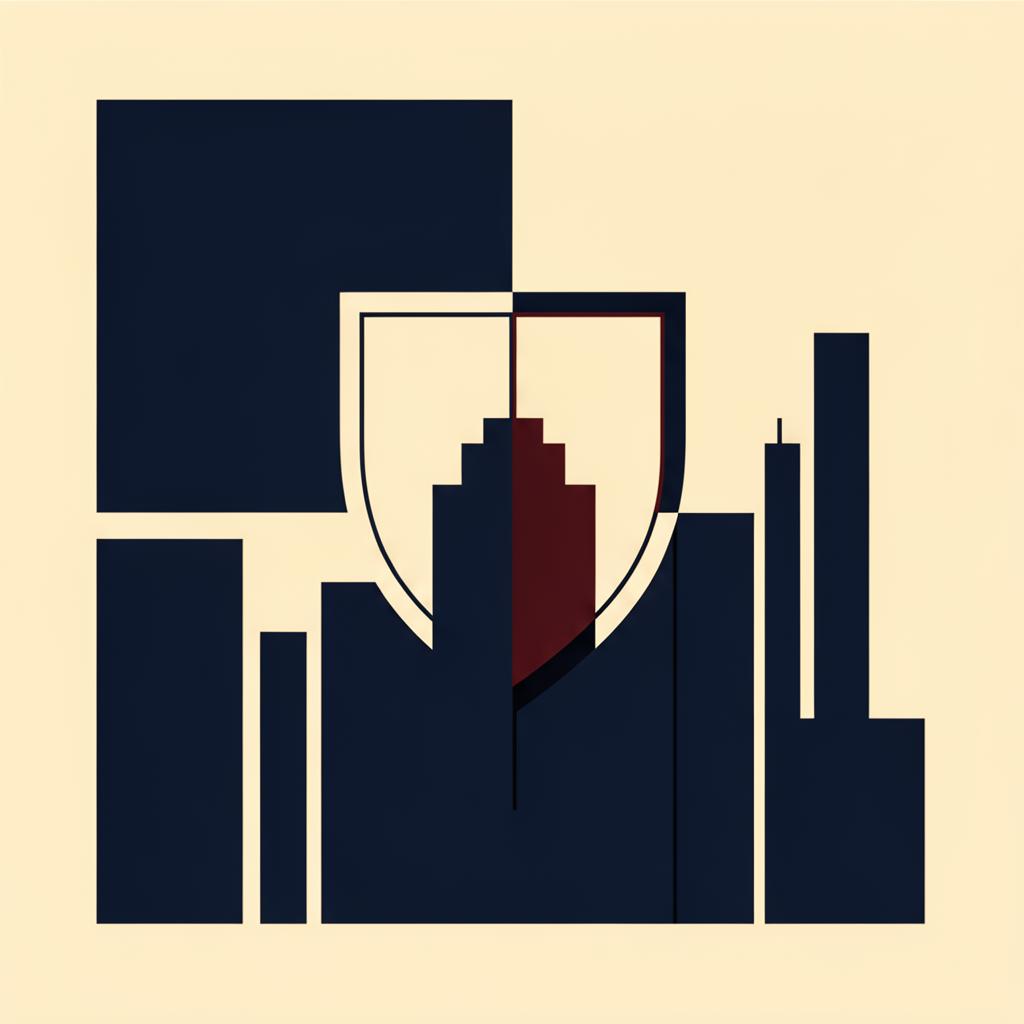 Brandschutz im Unternehmen – architektonische Illustration